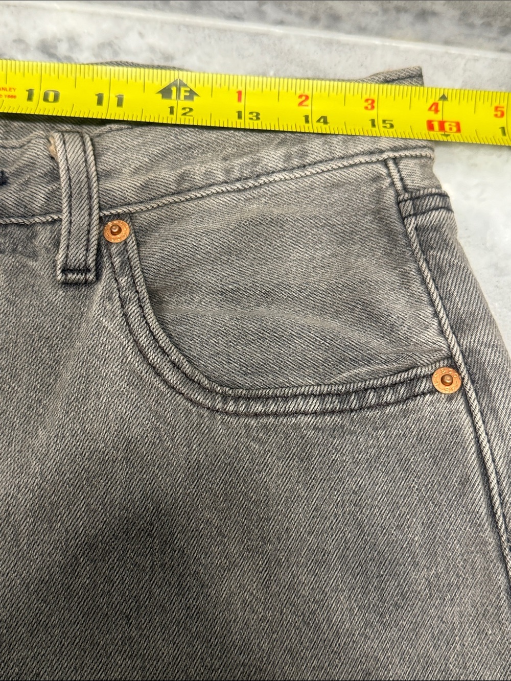 Levi's 501 ‘93 Premium Big E Men's Washed Gray Slim Straight Jeans Size W31X34 - Picture 11 of 14